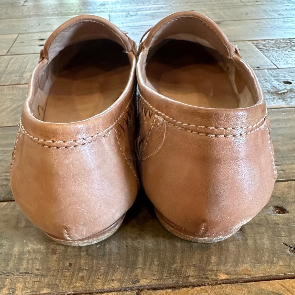 Sesto Meucci Tan Leather Tasseled LoafersSize 6.5N - Picture 4 of 7